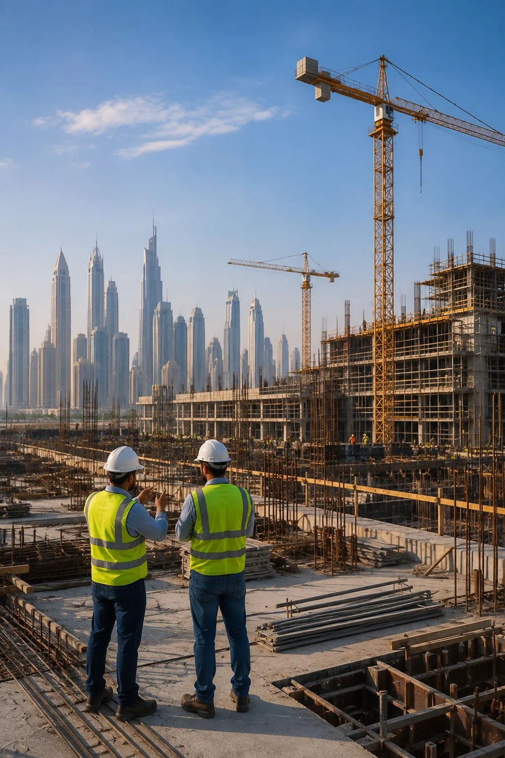 موقع بناء قيد العمل