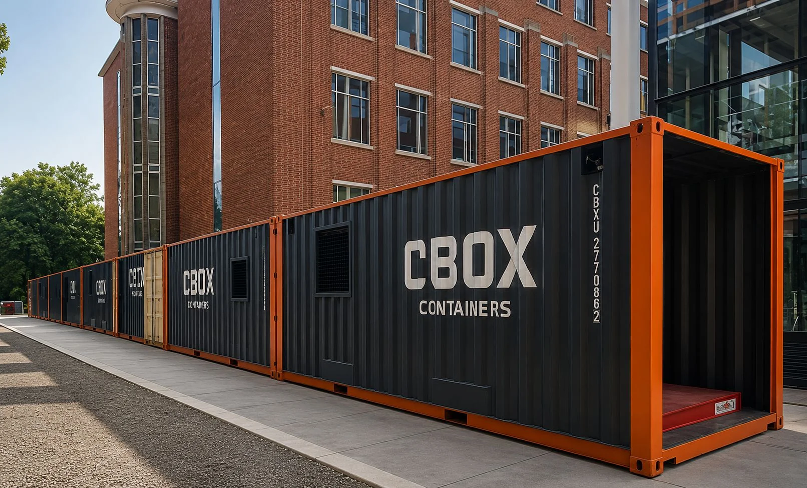Installation of walk-through containers for protected pedestrian access at IJburg Amsterdam