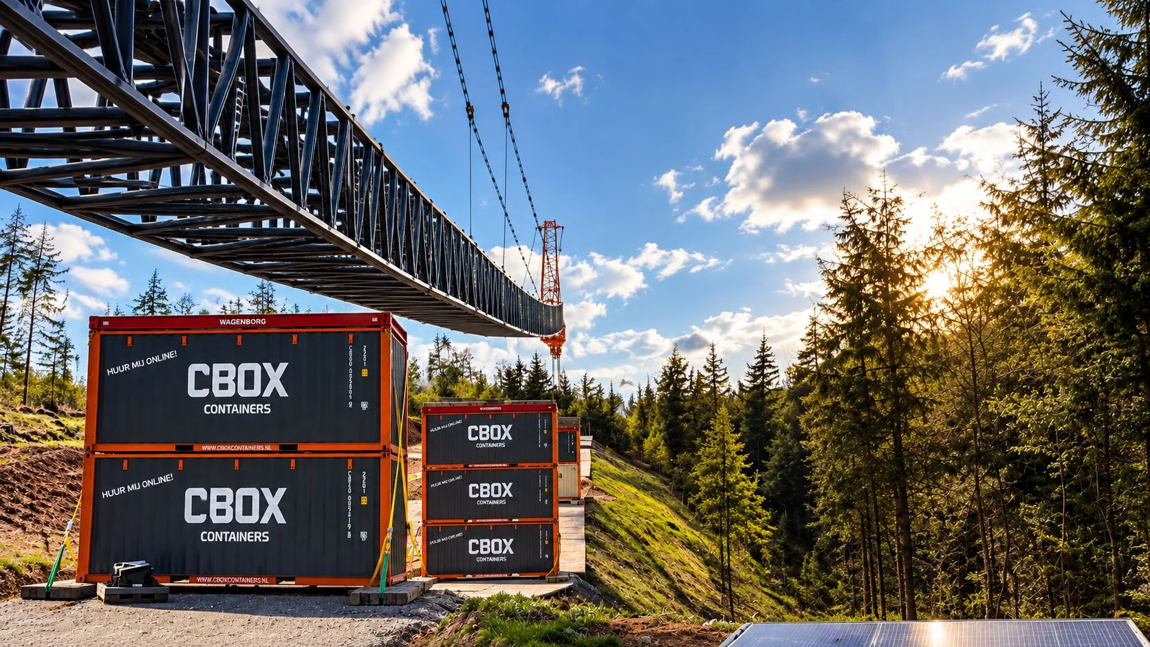 Shipping Containers Supporting Heavy Lifting